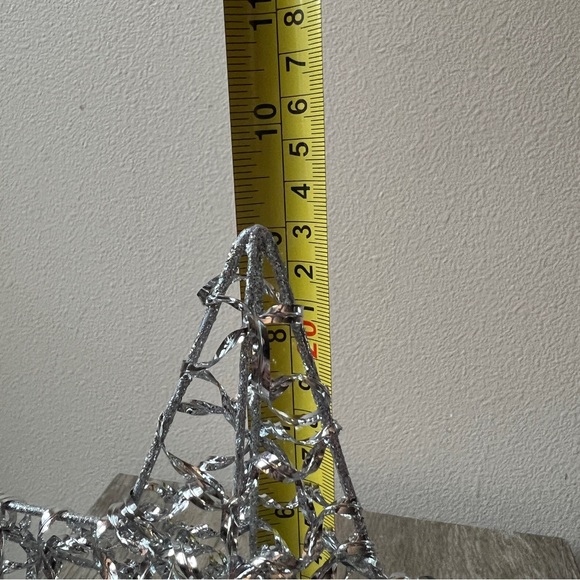 Vintage 9” Silver Shimmer Star Tree Topper Wire Wrapped Estate EUC - Picture 7 of 7